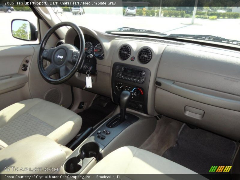 Dark Khaki Pearl / Medium Slate Gray 2006 Jeep Liberty Sport