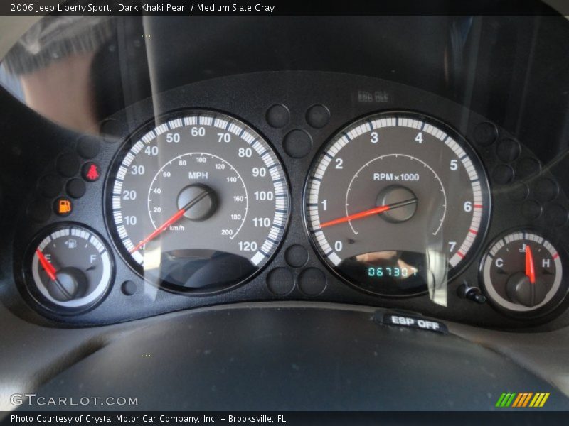 Dark Khaki Pearl / Medium Slate Gray 2006 Jeep Liberty Sport
