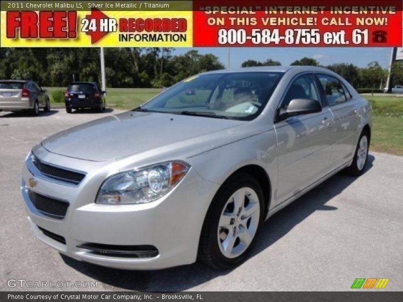 Silver Ice Metallic / Titanium 2011 Chevrolet Malibu LS