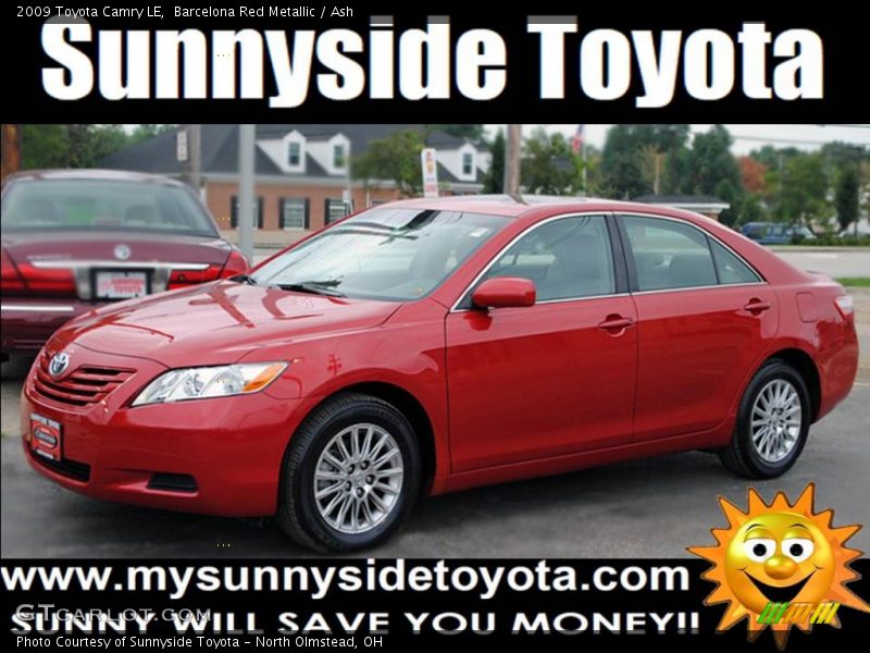 Barcelona Red Metallic / Ash 2009 Toyota Camry LE