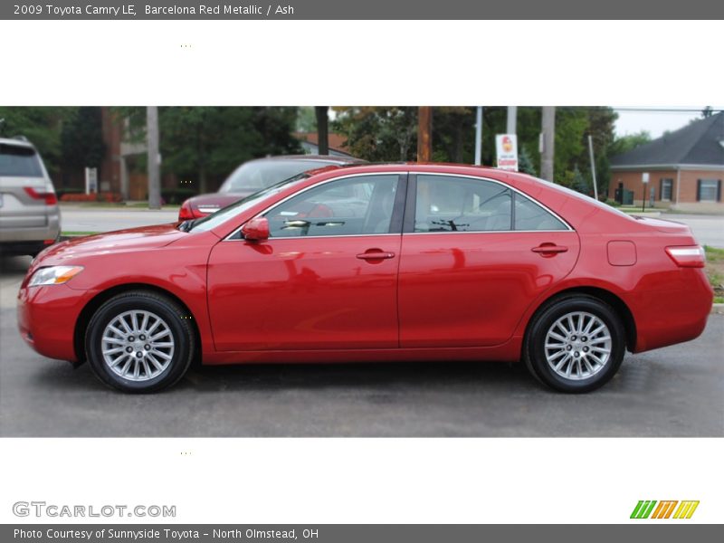 Barcelona Red Metallic / Ash 2009 Toyota Camry LE
