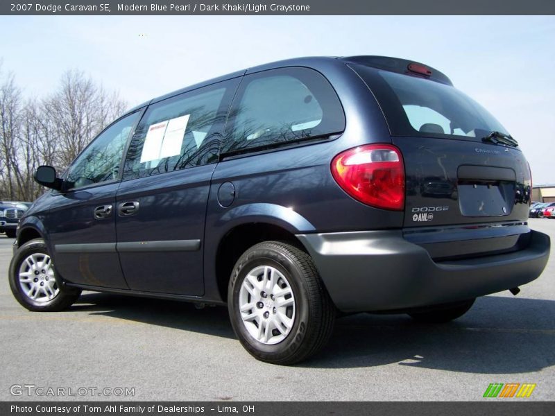 Modern Blue Pearl / Dark Khaki/Light Graystone 2007 Dodge Caravan SE