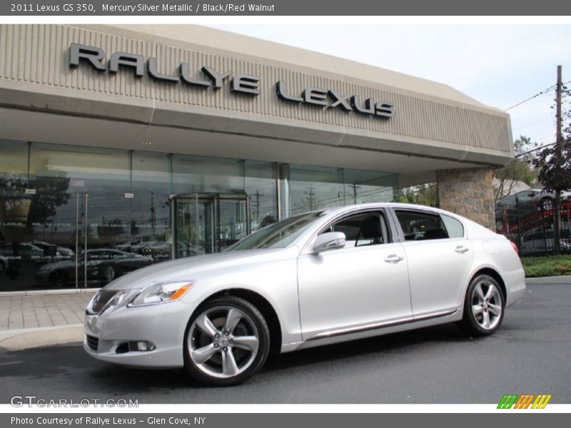 Mercury Silver Metallic / Black/Red Walnut 2011 Lexus GS 350