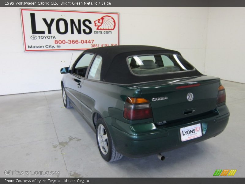 Bright Green Metallic / Beige 1999 Volkswagen Cabrio GLS