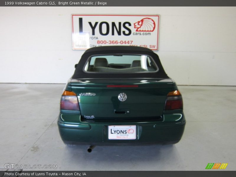 Bright Green Metallic / Beige 1999 Volkswagen Cabrio GLS