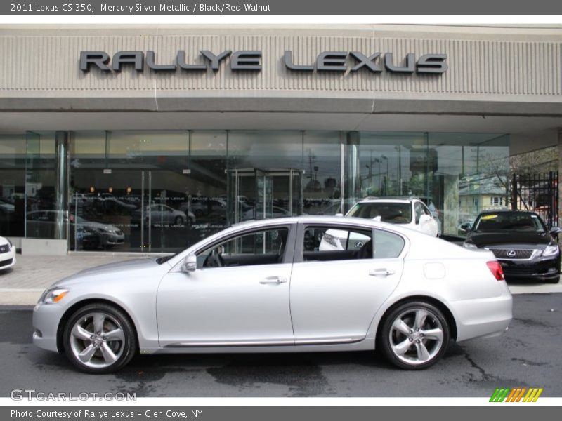Mercury Silver Metallic / Black/Red Walnut 2011 Lexus GS 350