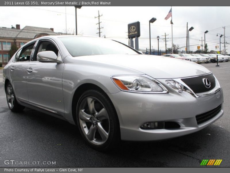Mercury Silver Metallic / Black/Red Walnut 2011 Lexus GS 350