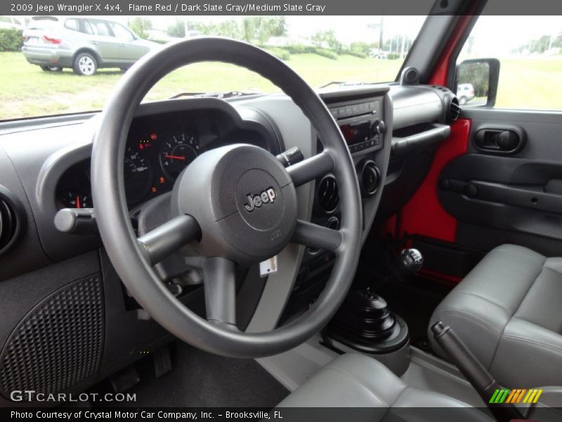 Flame Red / Dark Slate Gray/Medium Slate Gray 2009 Jeep Wrangler X 4x4