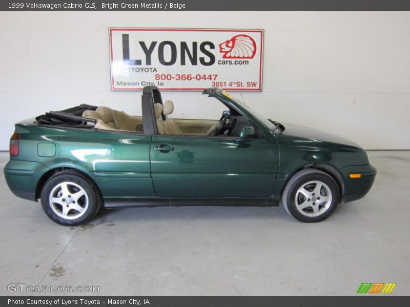 Bright Green Metallic / Beige 1999 Volkswagen Cabrio GLS