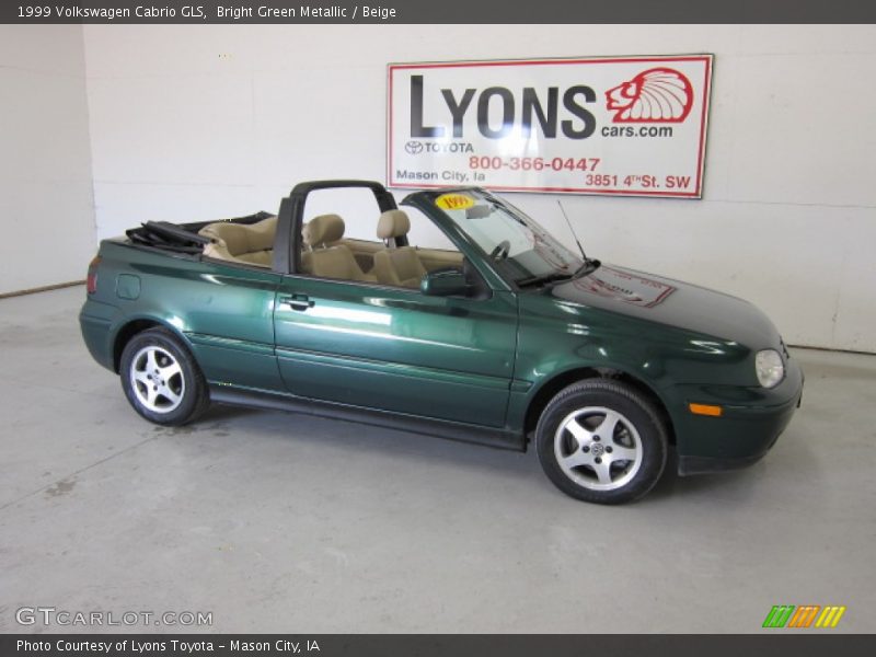 Bright Green Metallic / Beige 1999 Volkswagen Cabrio GLS