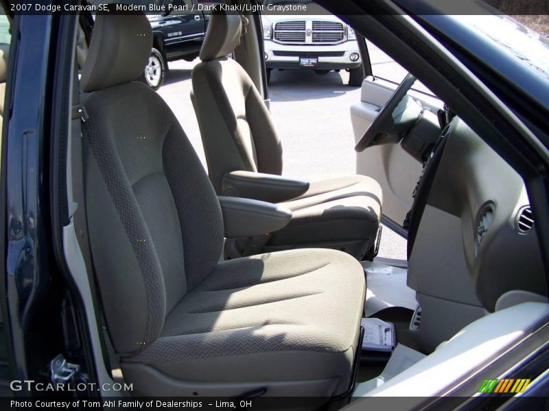 Modern Blue Pearl / Dark Khaki/Light Graystone 2007 Dodge Caravan SE