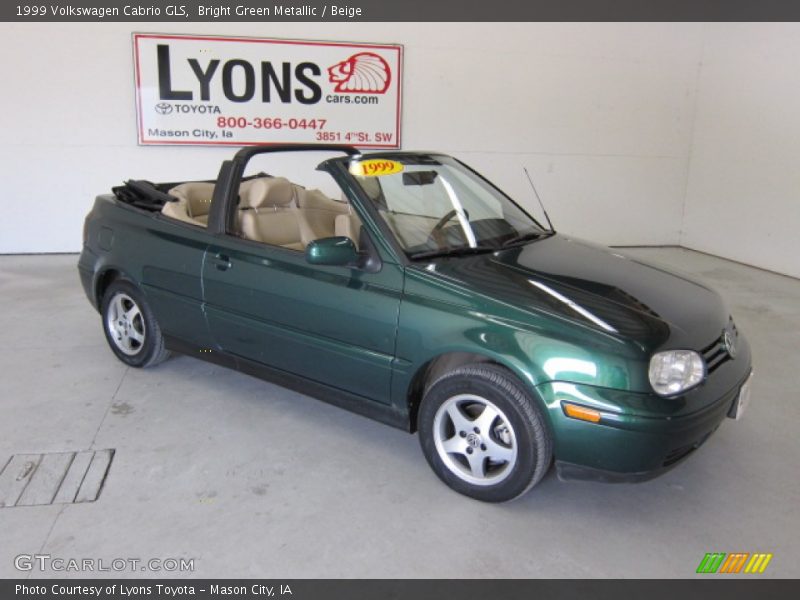 Bright Green Metallic / Beige 1999 Volkswagen Cabrio GLS