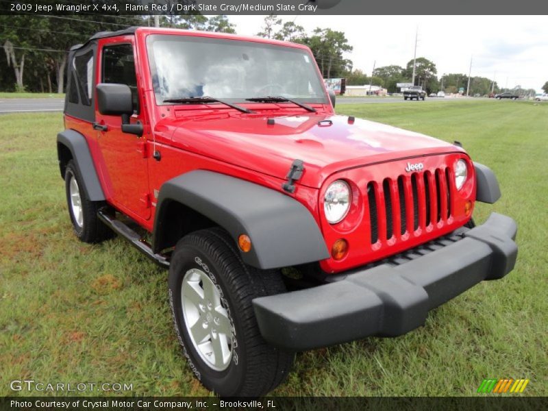 Flame Red / Dark Slate Gray/Medium Slate Gray 2009 Jeep Wrangler X 4x4