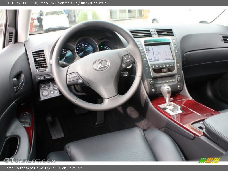 Mercury Silver Metallic / Black/Red Walnut 2011 Lexus GS 350