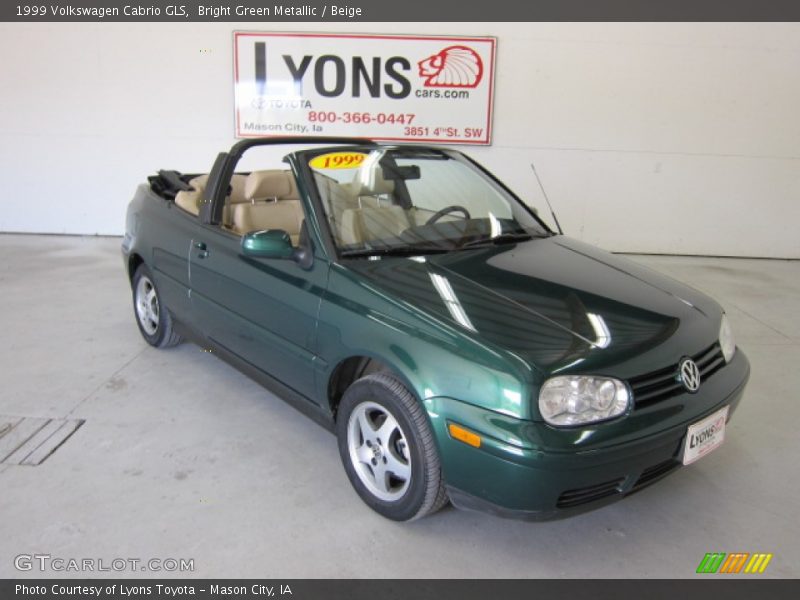 Bright Green Metallic / Beige 1999 Volkswagen Cabrio GLS