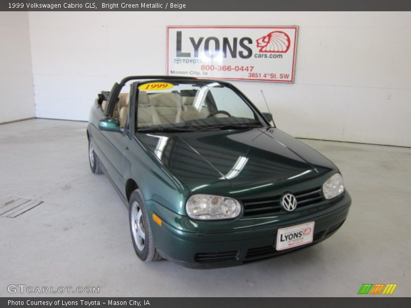 Bright Green Metallic / Beige 1999 Volkswagen Cabrio GLS