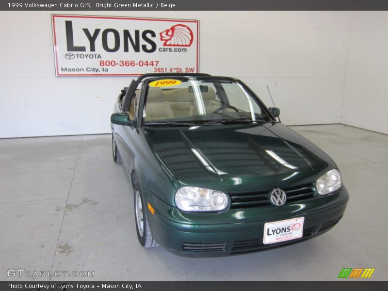 Bright Green Metallic / Beige 1999 Volkswagen Cabrio GLS