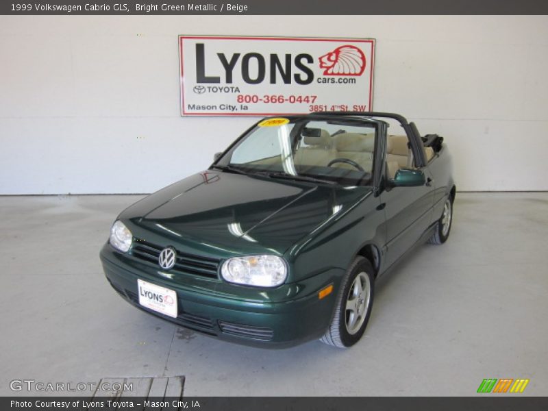 Bright Green Metallic / Beige 1999 Volkswagen Cabrio GLS