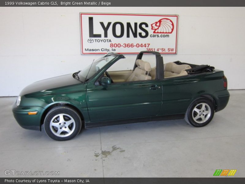 Bright Green Metallic / Beige 1999 Volkswagen Cabrio GLS
