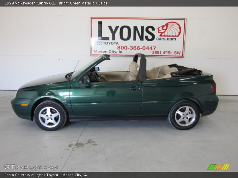 Bright Green Metallic / Beige 1999 Volkswagen Cabrio GLS