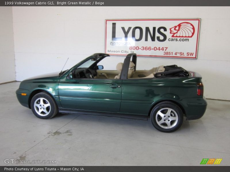 Bright Green Metallic / Beige 1999 Volkswagen Cabrio GLS
