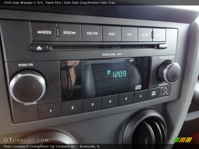 Flame Red / Dark Slate Gray/Medium Slate Gray 2009 Jeep Wrangler X 4x4