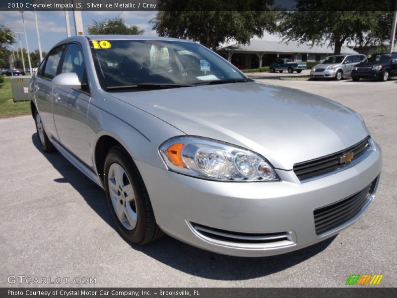 Silver Ice Metallic / Gray 2010 Chevrolet Impala LS