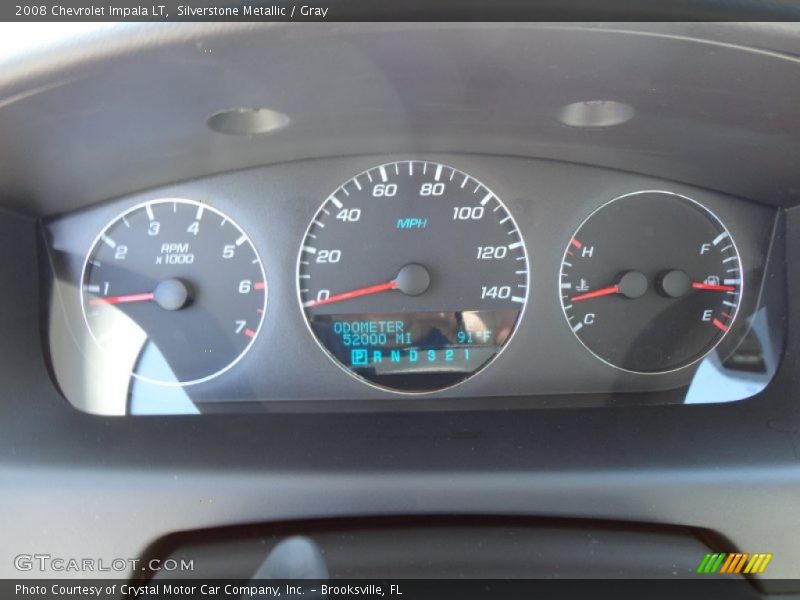 Silverstone Metallic / Gray 2008 Chevrolet Impala LT