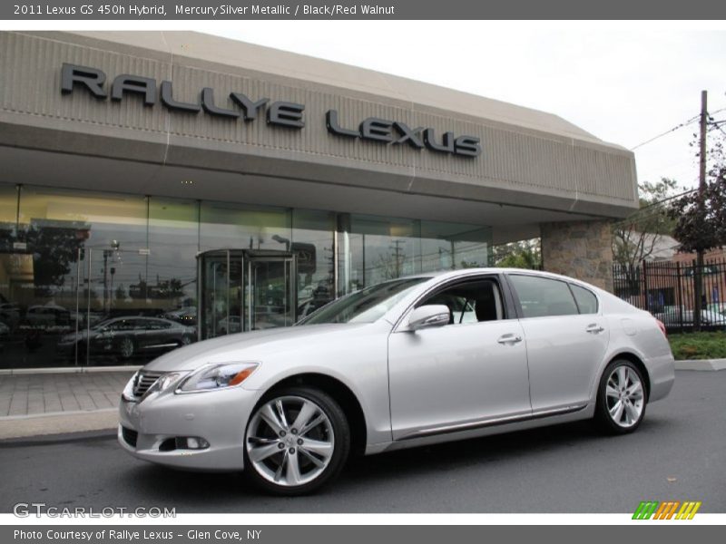 Mercury Silver Metallic / Black/Red Walnut 2011 Lexus GS 450h Hybrid