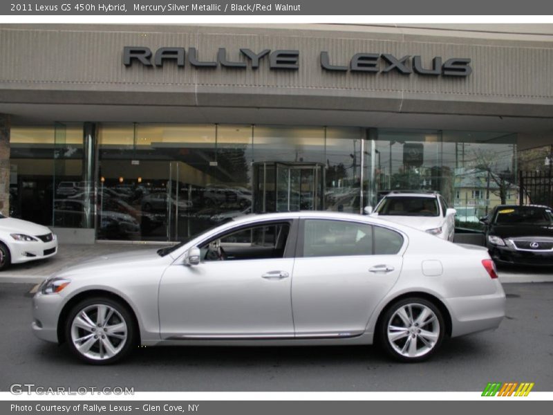Mercury Silver Metallic / Black/Red Walnut 2011 Lexus GS 450h Hybrid