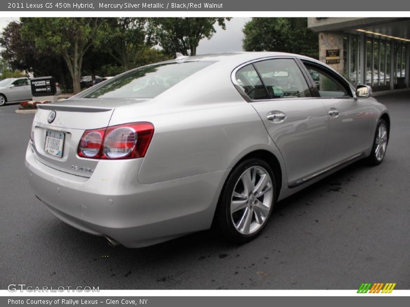 Mercury Silver Metallic / Black/Red Walnut 2011 Lexus GS 450h Hybrid