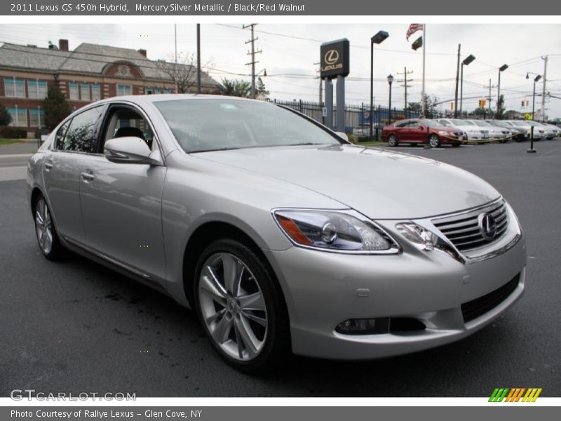 Mercury Silver Metallic / Black/Red Walnut 2011 Lexus GS 450h Hybrid