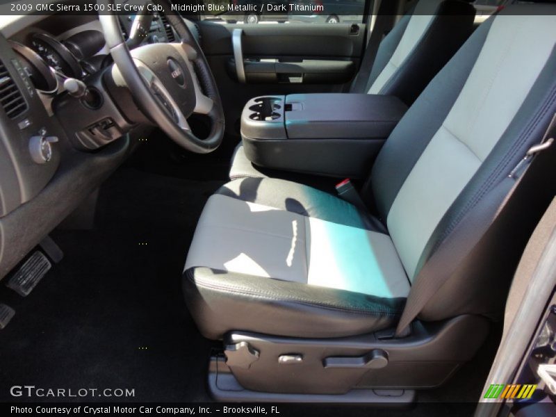 Midnight Blue Metallic / Dark Titanium 2009 GMC Sierra 1500 SLE Crew Cab