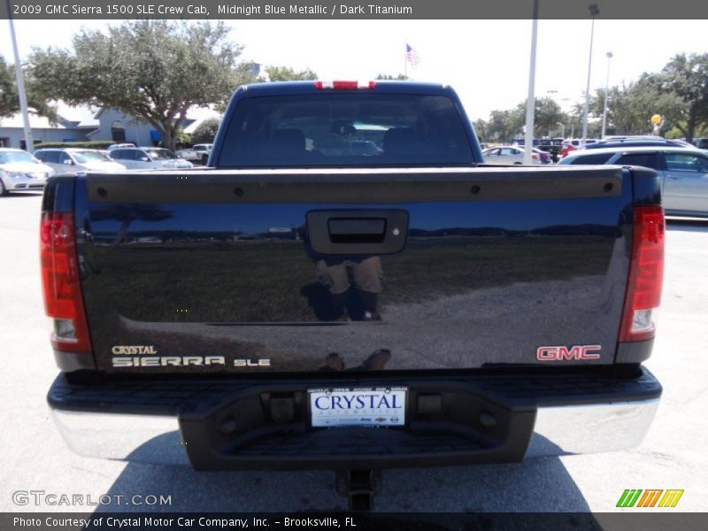 Midnight Blue Metallic / Dark Titanium 2009 GMC Sierra 1500 SLE Crew Cab