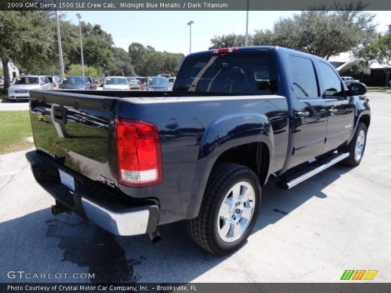 Midnight Blue Metallic / Dark Titanium 2009 GMC Sierra 1500 SLE Crew Cab
