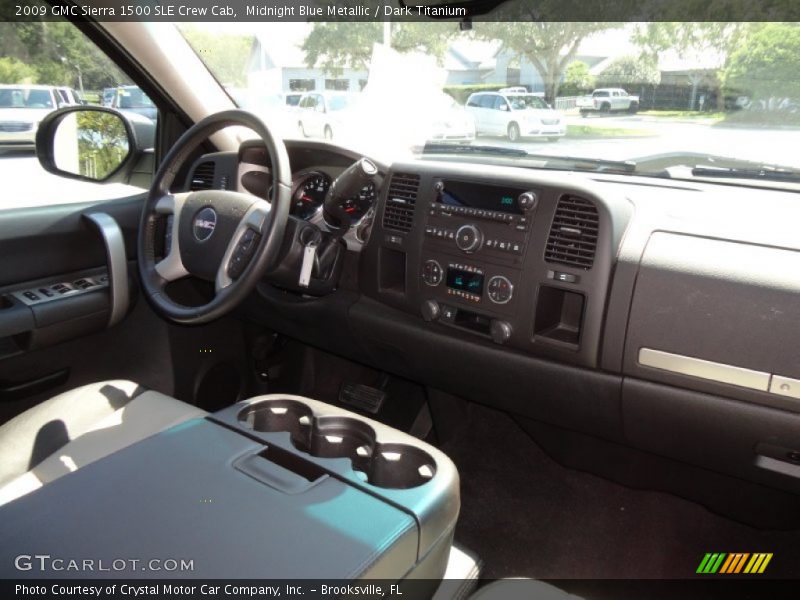 Midnight Blue Metallic / Dark Titanium 2009 GMC Sierra 1500 SLE Crew Cab