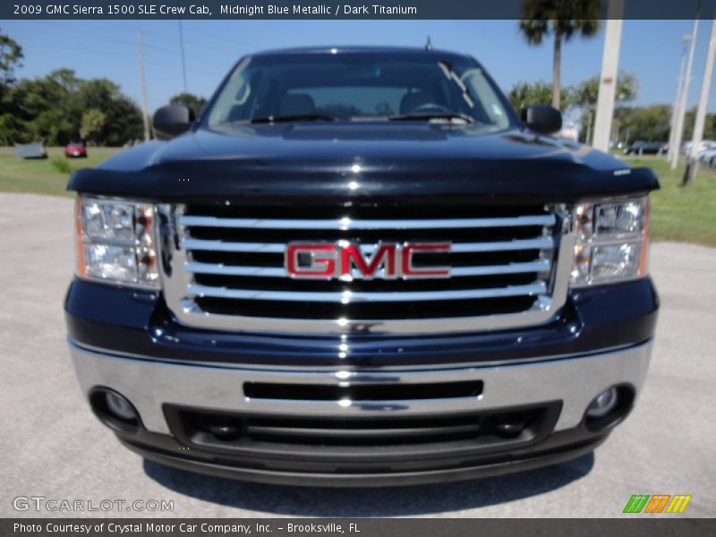 Midnight Blue Metallic / Dark Titanium 2009 GMC Sierra 1500 SLE Crew Cab