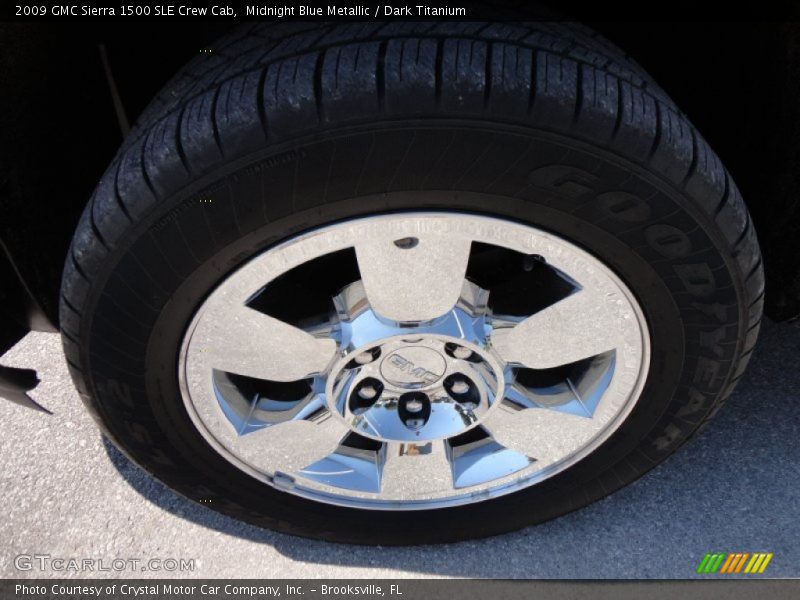 Midnight Blue Metallic / Dark Titanium 2009 GMC Sierra 1500 SLE Crew Cab