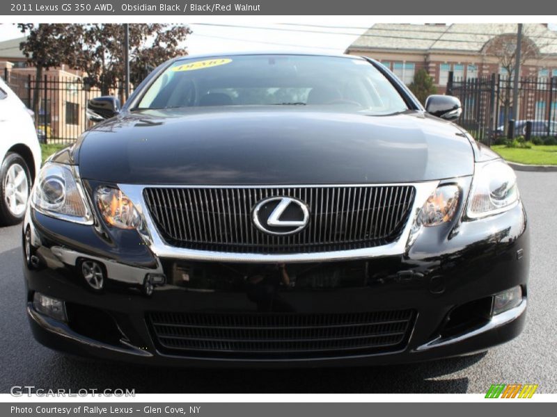 Obsidian Black / Black/Red Walnut 2011 Lexus GS 350 AWD