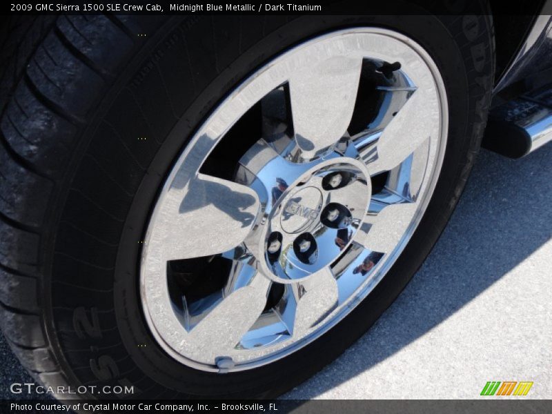 Midnight Blue Metallic / Dark Titanium 2009 GMC Sierra 1500 SLE Crew Cab