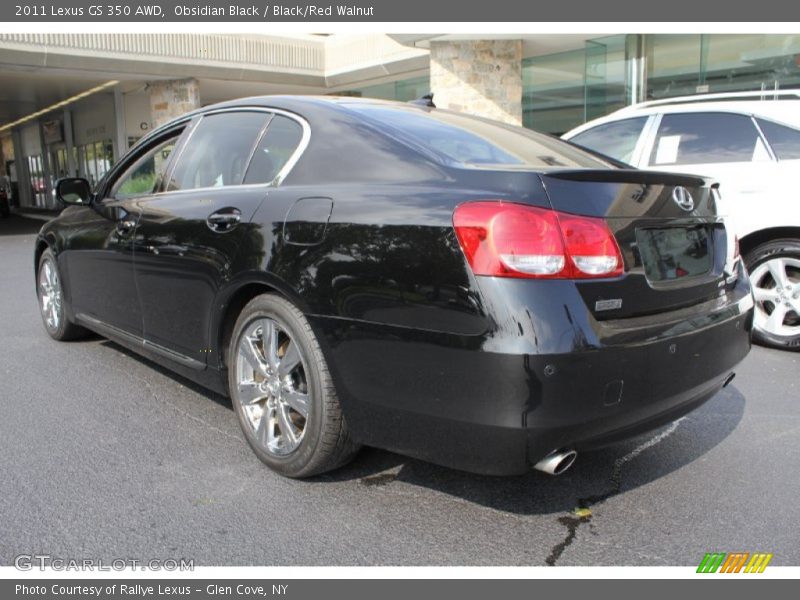 Obsidian Black / Black/Red Walnut 2011 Lexus GS 350 AWD