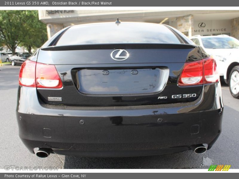 Obsidian Black / Black/Red Walnut 2011 Lexus GS 350 AWD