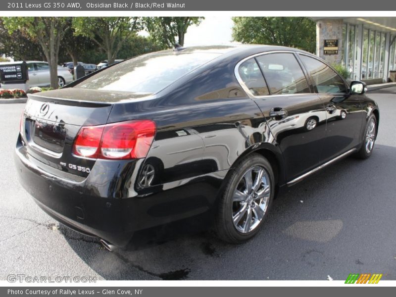 Obsidian Black / Black/Red Walnut 2011 Lexus GS 350 AWD