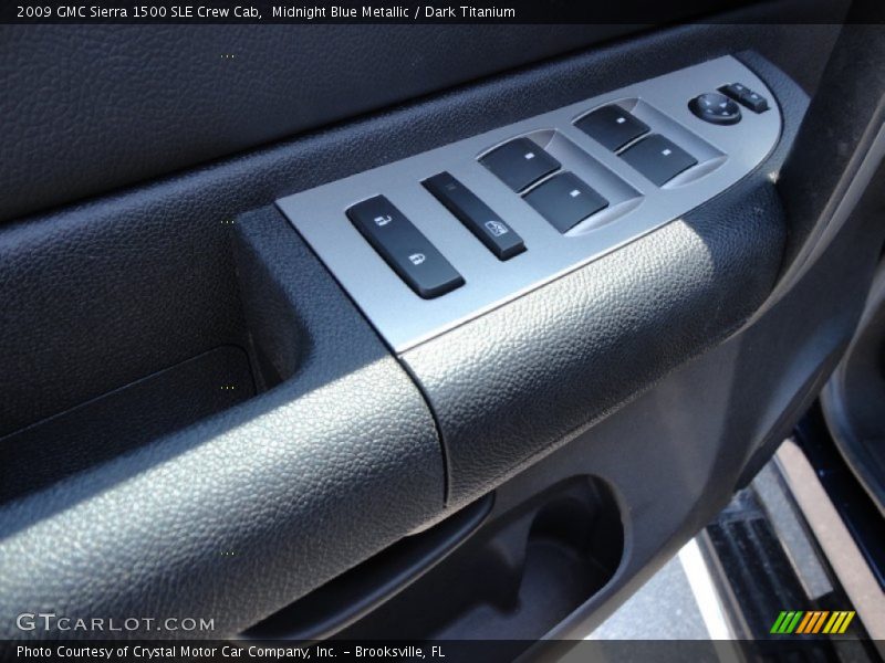 Midnight Blue Metallic / Dark Titanium 2009 GMC Sierra 1500 SLE Crew Cab