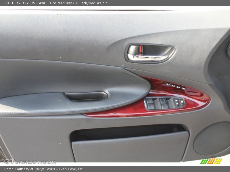 Obsidian Black / Black/Red Walnut 2011 Lexus GS 350 AWD