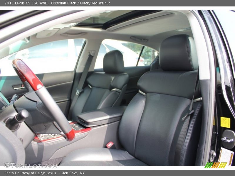 Obsidian Black / Black/Red Walnut 2011 Lexus GS 350 AWD