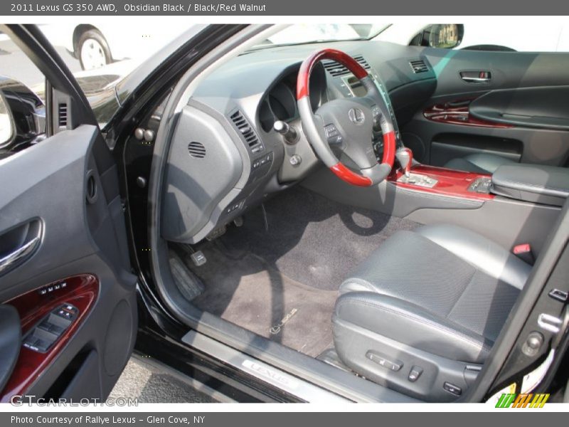 Obsidian Black / Black/Red Walnut 2011 Lexus GS 350 AWD