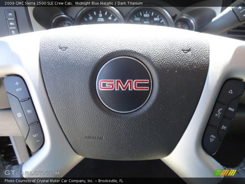 Midnight Blue Metallic / Dark Titanium 2009 GMC Sierra 1500 SLE Crew Cab