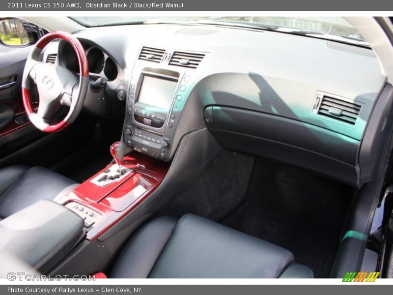 Obsidian Black / Black/Red Walnut 2011 Lexus GS 350 AWD