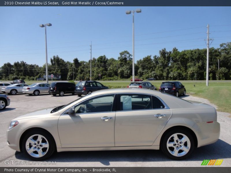 Gold Mist Metallic / Cocoa/Cashmere 2010 Chevrolet Malibu LS Sedan